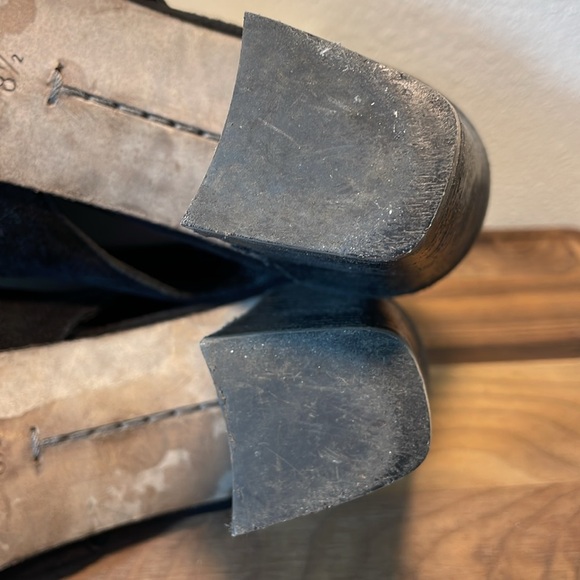 Eileen Fisher Suede Chic Minimal Sling Back Stacked Heel Round Toe Size 8.5 - Picture 13 of 14